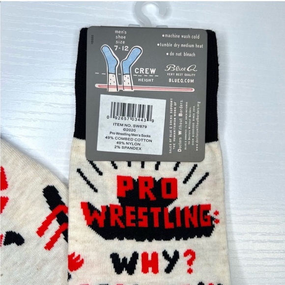 Blue Q Pro Wrestling Crew Socks NWT - Picture 11 of 11